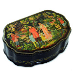 /21*16*5см Художественная роспись Шкатулка "Лето. Сенокос"  300