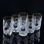 0041152/11606-3912 Набор стаканов д.напитка отв.зол, 250 г, 1000/1-  метелица