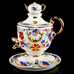 0031131/81.10363.00.1 ЛФЗ ПОДСТАВКА Прибор д/вина 4-пр. Сувенир"Веселый самоварчик" ТН1