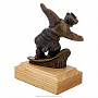 Бронзовая статуэтка "Мишка-сноубордист", фотография 3. Интернет-магазин ЛАВКА ПОДАРКОВ