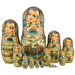 Матрешка "Зимняя тройка" 15 мест
