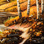 Картина янтарная "Лесное озеро" 30х40 см, фотография 4. Интернет-магазин ЛАВКА ПОДАРКОВ