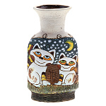  Керамика ВАЗА Грелка"КОТЫ НА СЕРОМ"