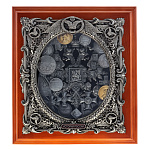 0049481 30*35см Гальванопластика ПАННО "СТАРЫЕ МОНЕТЫ"