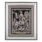 Икона "Георгий Победоносец". Гальванопластика 34,5х29,5 см