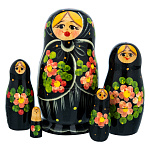 Матрешка "Цветы" 5 мест