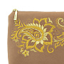 Косметичка "Райский сад". Бежевая с вышивкой, фотография 3. Интернет-магазин ЛАВКА ПОДАРКОВ