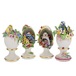 0044284 Фарфор (бисквит) лепка ЯЙЦО ПАСХАЛЬНОЕ ПТИЦА 