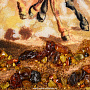 Картина янтарная "Табун лошадей" 98х78 см, фотография 5. Интернет-магазин ЛАВКА ПОДАРКОВ