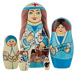 Матрешка "Врач" 5 мест
