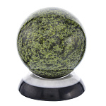 0051482/9156 Нат.камень ШАР на подставке АНТИСТРЕСС змеевик 85мм 1450гр.