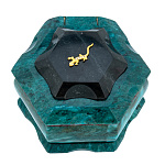 0072808/8008 Нат.камень ШКАТУЛКА 120*100*70 мм с коричн