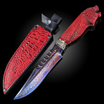 0080215 Оружие сувенирное НОЖ "Медведь"(Дам.ст.никель,аксендровка,холодная резьба,рук.дерево,резьба)