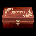 0039288/3001 Игра ЛОТО подарочное (дер.короб, резьба) светлое
