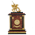 Часы настольные из камня "Георгий Победоносец". Златоуст