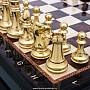 Подарочные шахматы с металлическими фигурами "Стаунтон" 48х48 см , фотография 4. Интернет-магазин ЛАВКА ПОДАРКОВ