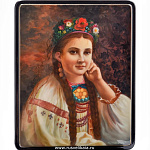  Художественная роспись Шкатулка "Портреты"  15*19*5см/200