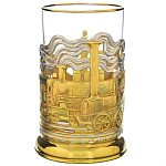 0048989/Э-М Подстаканник "ПАРОВОЗЫ" с покрытием, 