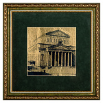 0068452-35*35см КАРТИНА сус.золото БОЛЬШОЙ ТЕАТР  BP3-gold green (золото желтое)
