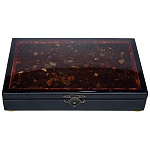 00692710-НП ЯНТАРЬ Домино  "Витраж" темные фишки (темная крышка)