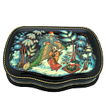 0071585/16*11см Лаковая миниатюра Палех ШКАТУЛКА "Морозко" Коновалова