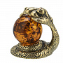 Статуэтка с янтарем "Змейка с шариком", фотография 4. Интернет-магазин ЛАВКА ПОДАРКОВ