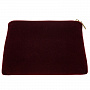 Бархатная косметичка с вышивкой "Нефертити". Бордовая, фотография 3. Интернет-магазин ЛАВКА ПОДАРКОВ
