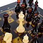 Шахматы с инкрустацией и фигурами из янтаря "Кристалл" 42х42 см, фотография 9. Интернет-магазин ЛАВКА ПОДАРКОВ