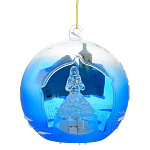 0029231-снеговик Сувенир Шар прозрачный на елку 7см