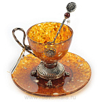 16024/СИР-Б Янтарь Чайный набор "Цезарь" в ПУ Бронза