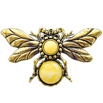 0058488/2177.4 Брошь Муха Ажурная (белый)