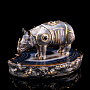 Скульптура "Носорог" (серебро 925*), фотография 1. Интернет-магазин ЛАВКА ПОДАРКОВ