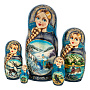 Матрешка "Снежная королева" 5 мест, фотография 1. Интернет-магазин ЛАВКА ПОДАРКОВ