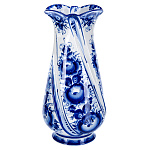 0069763 Гжель ВАЗА "ВИНТАЖНАЯ"  h=26 см, кобальт 