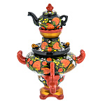 0072419  Хохлома Самовар "ЯГОДЫ"19см малый