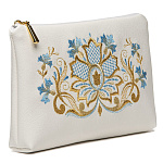 -2000356983116 Косметичка "Васильки" кожа иск Разм. 13*18,5*3,5 Мод. 425 Рис. 2009 А, (Т00021