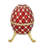 Традиции ФАБЕРЖЕ ЯЙЦО ПАСХАЛЬНОЕ красное 10 см