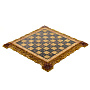 Шахматная доска из янтаря "Узоры" 50х50 см, фотография 1. Интернет-магазин ЛАВКА ПОДАРКОВ