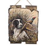 Картина на бересте "Охота на фазана" 37х57 см