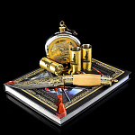 0019984 НАБОР подарочный охотничий "ОХОТНИЧИЙ":Нож+Стопки+Фляги в ПУ