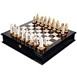 Шахматы с фигурами из бивня мамонта "Куликово поле" 48х48 см