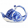 Конфетница "Лебедь". Гжель, фотография 4. Интернет-магазин ЛАВКА ПОДАРКОВ