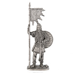 Оловянный солдатик миниатюра "Викинг со знаменем"