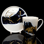 Чайная пара 300 мл "Зимняя дорога". Форма Колокол. ИФЗ