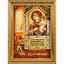 Янтарная картина-икона "Нечаянная радость", фотография 1. Интернет-магазин ЛАВКА ПОДАРКОВ