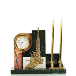 10797  Бронза Письменный прибор "Полярная звезда" Яшма, Змеевик (3.09)