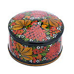 0021707 Хохлома Шкатулка (коробочка) РЯБИНА 8*13см 