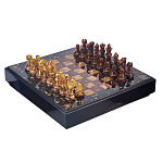 Шахматы с инкрустацией и фигурами из янтаря "Камелот" 45х45 см