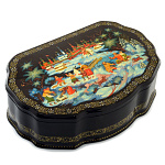 /21*16*5см Художественная роспись Шкатулка "Зимние гуляния" фигурная /300