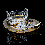 0068886 Златоуст Икорница "Осетр на агате" черн